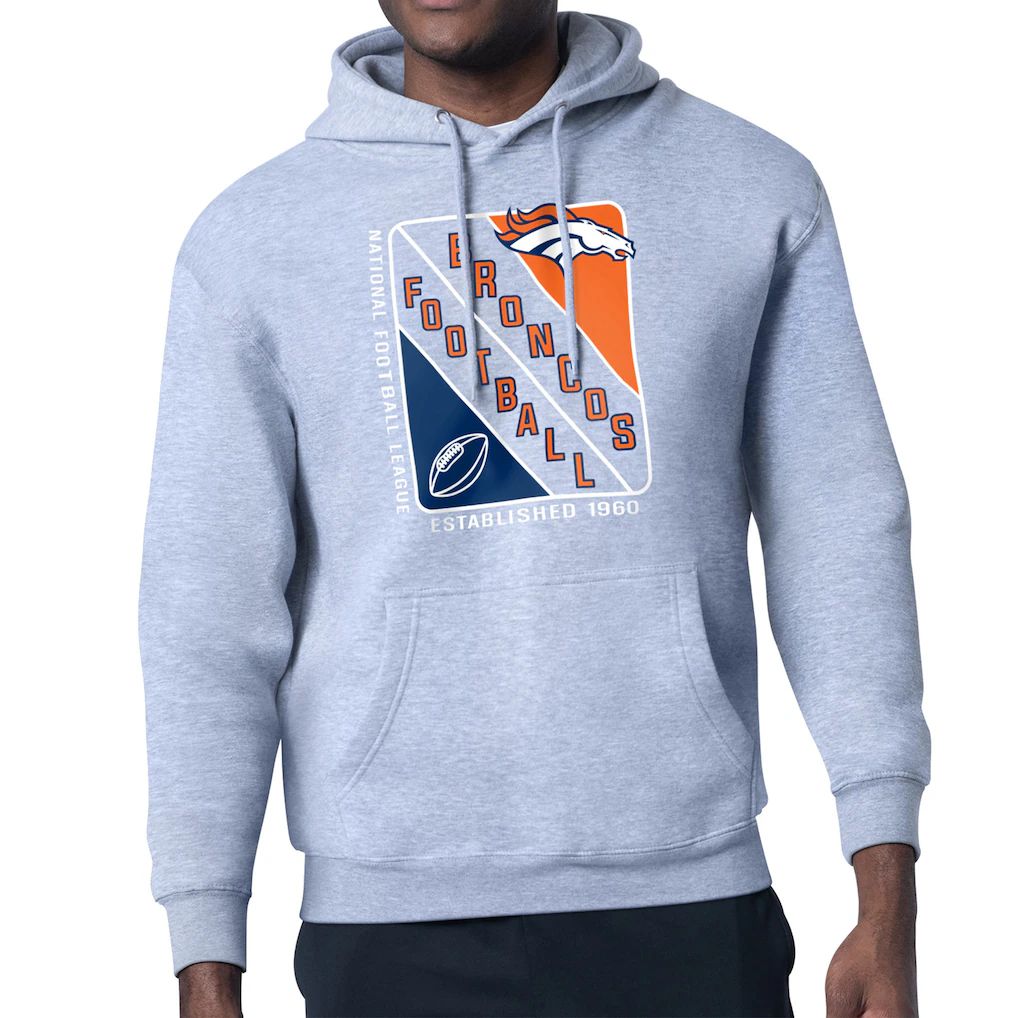 Men 2026 NFL Denver Broncos Grey Hoodie hooded style 01->denver broncos->NFL Jersey